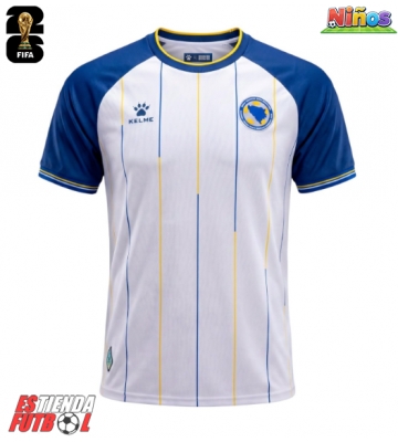 Bosnia y Herzegovina Segunda Equipación Niños Mundial 2026 Manga Corta (+ Pantalones cortos)